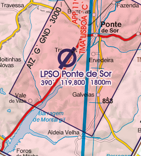 VFR Flugkarte Portugal 1:500.000 von Rogers Data, laminiert