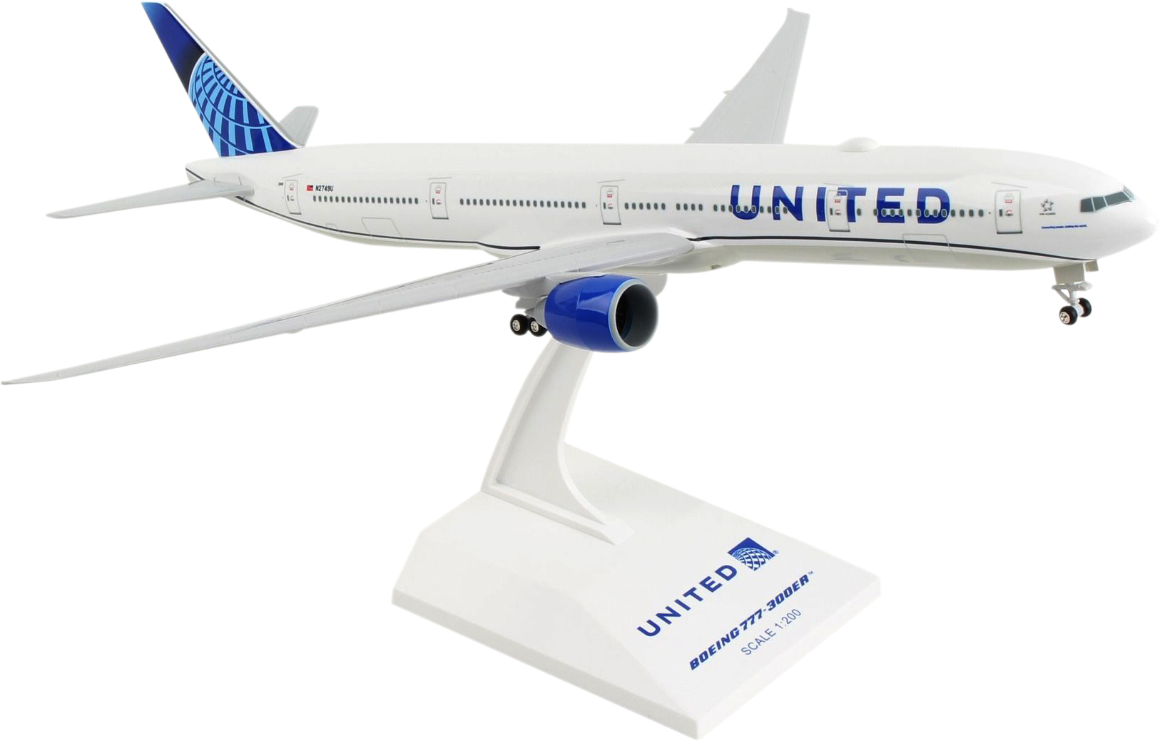 SkyMarks FFlugzeugmodell United Airlines Boeing 777-300ER Maßstab 1:200