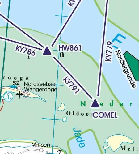 VFR Flugkarte Dänemark 1:500.000 laminiert von Rogers Data