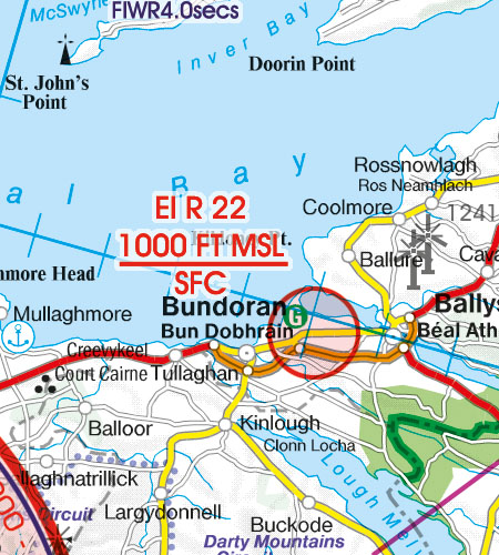 VFR Flugkarte Irland 1:500.000 von Rogers Data, laminiert