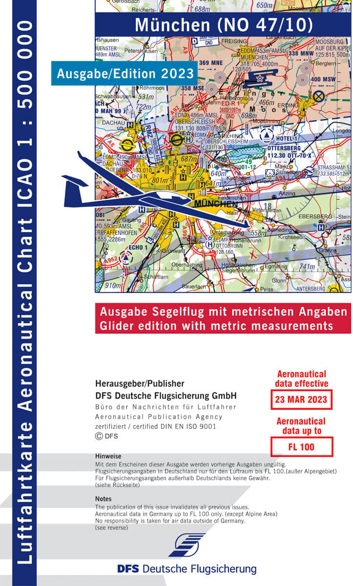 ICAO Segelflugkarte Deutschland, Blatt München