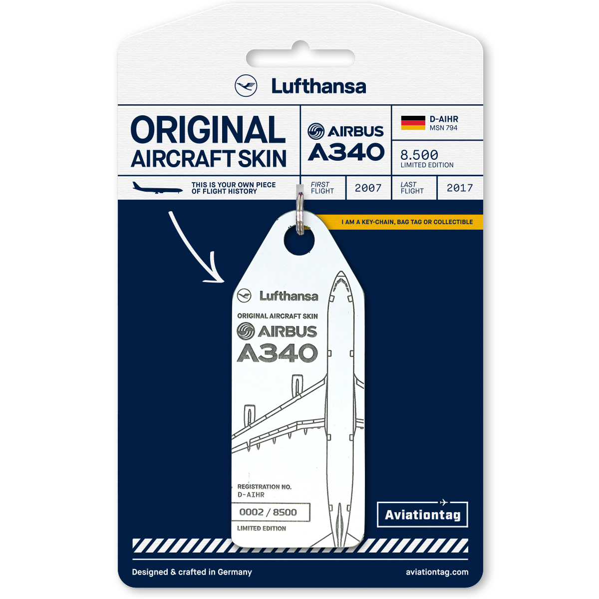 Aviationtag Lufthansa Airbus A340 D-AIHR