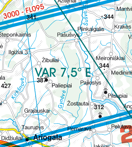 Rogers Data VFR Flugkarte Lettland 1:500.000, laminiert