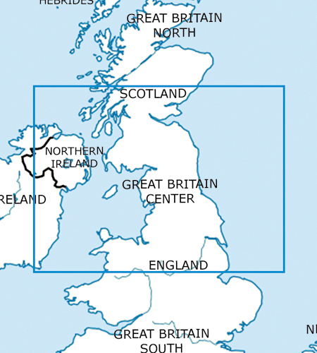 VFR Flugkarte Großbritannien Zentrum 1:500.000 von Rogers Data, laminiert