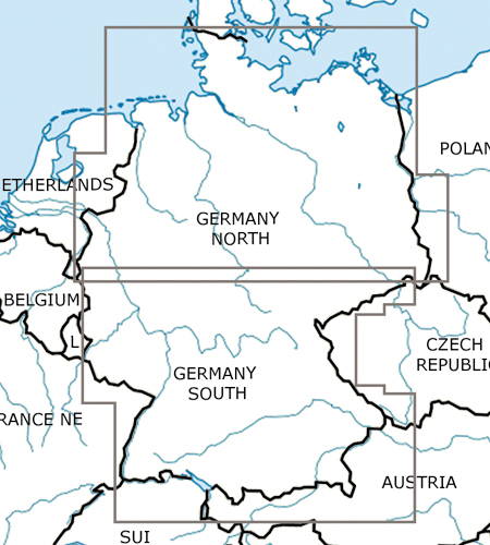 VFR Flugkarte Deutschland 1:500.000 von Rogers Data laminiert