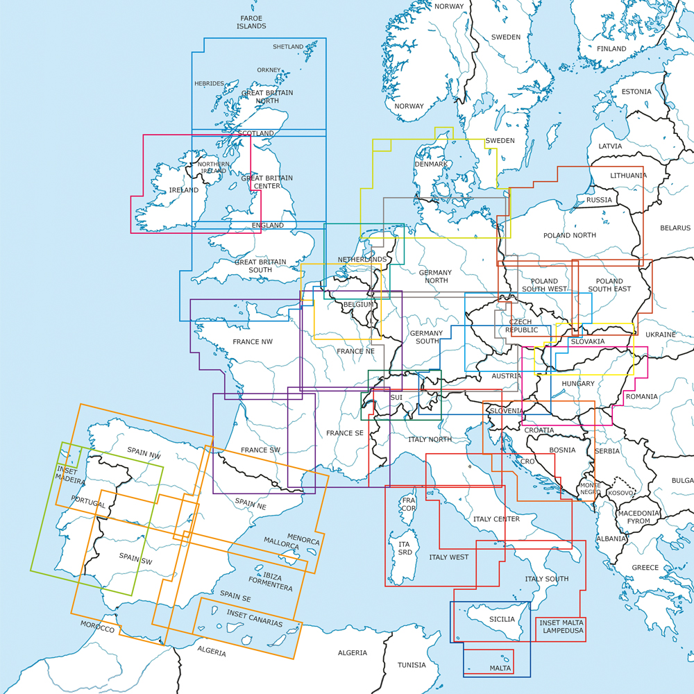 Rogers Data VFR Flugkarte Belgien & Luxemburg 1:500.000, laminiert