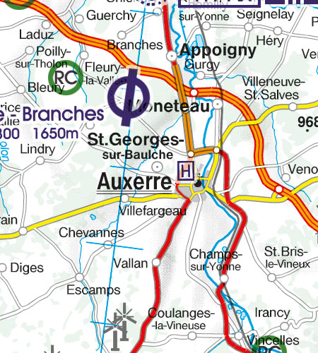 VFR Flugkarte Frankreich Nord West 1:500.000 von Rogers Data