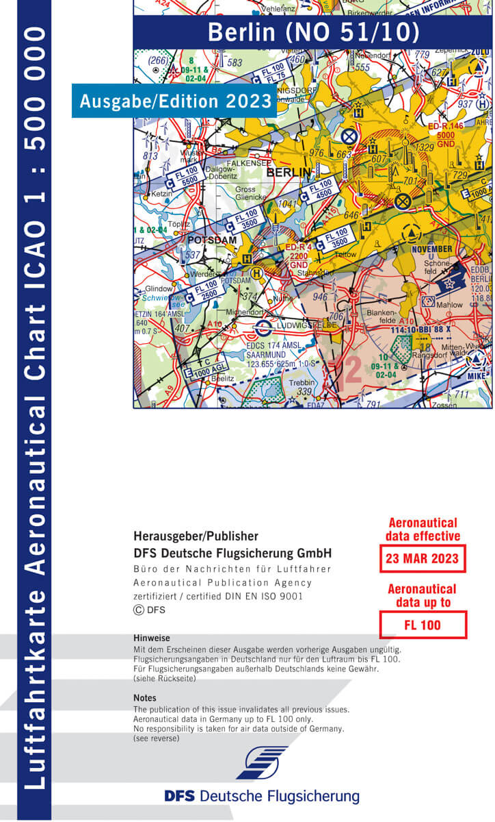 ICAO Flugkarte Deutschland Blatt Berlin