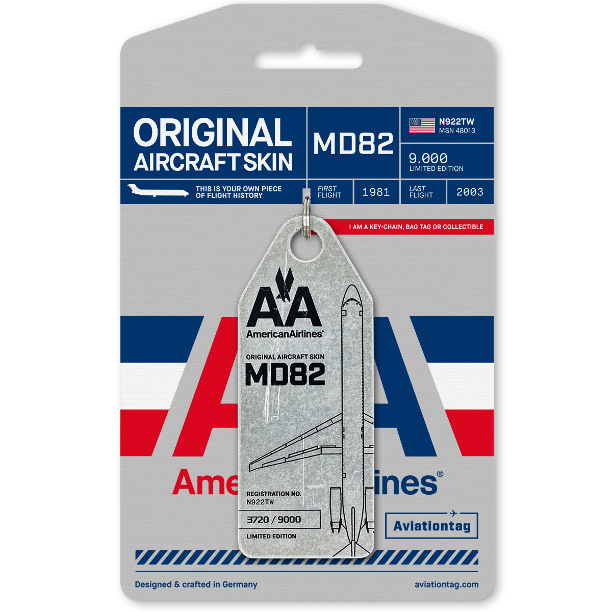 Aviationtag American Airlines MD82 – N922TW