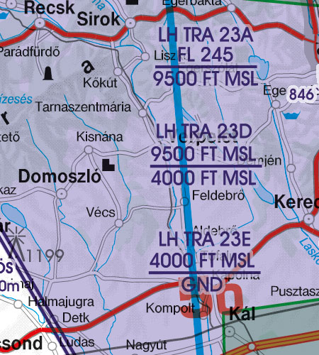 Rogers Data - VFR Flugkarte Ungarn 1:500.000, laminiert