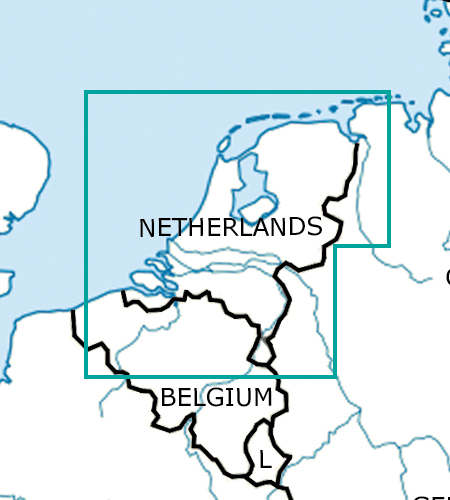 VFR Flugkarte Niederlande 1:500.000 von Rogers Data laminiert